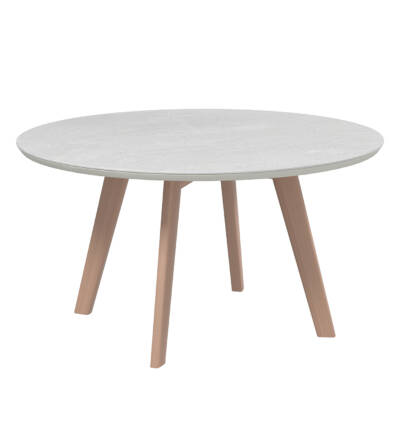 Bagel Four-Legged Dining Table with Ceramic Top and Alu Rim