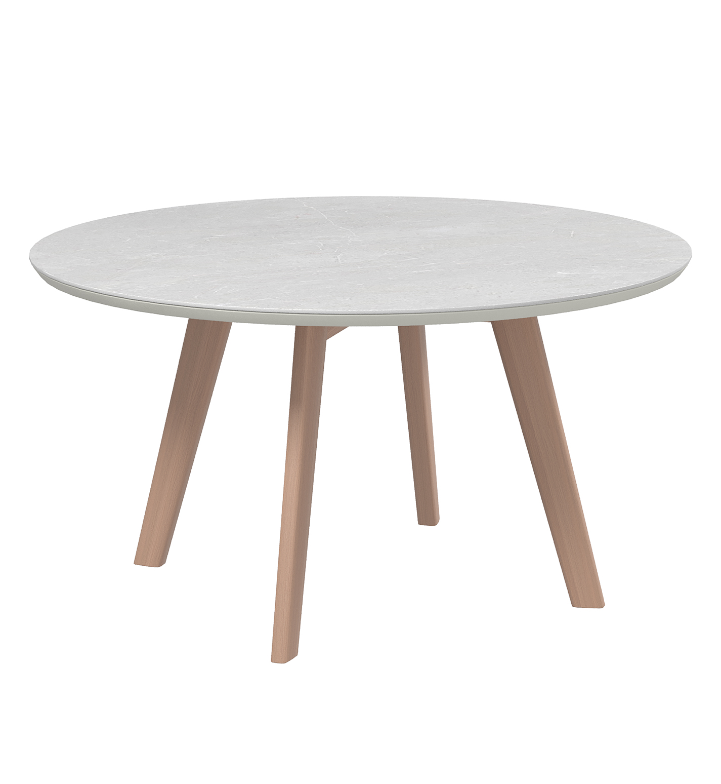 Bagel Four-Legged Dining Table with Ceramic Top and Alu Rim