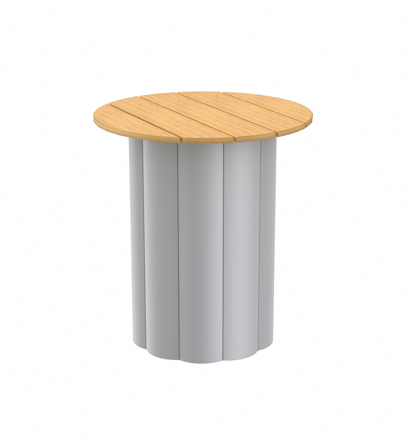 Lotus End Table With Teak Top