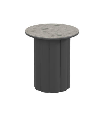 Lotus End Table With Ceramic Top