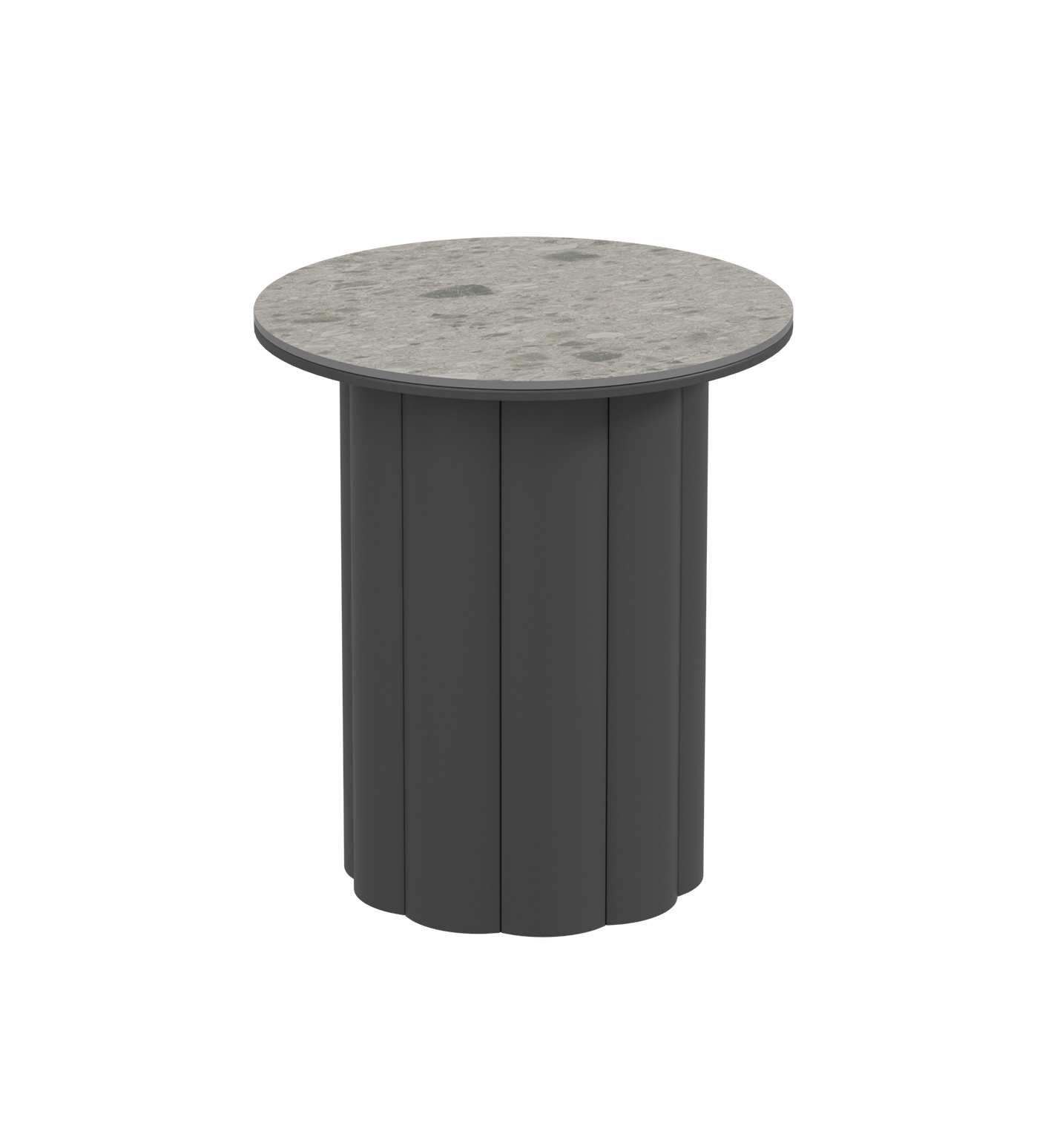 Lotus End Table With Ceramic Top