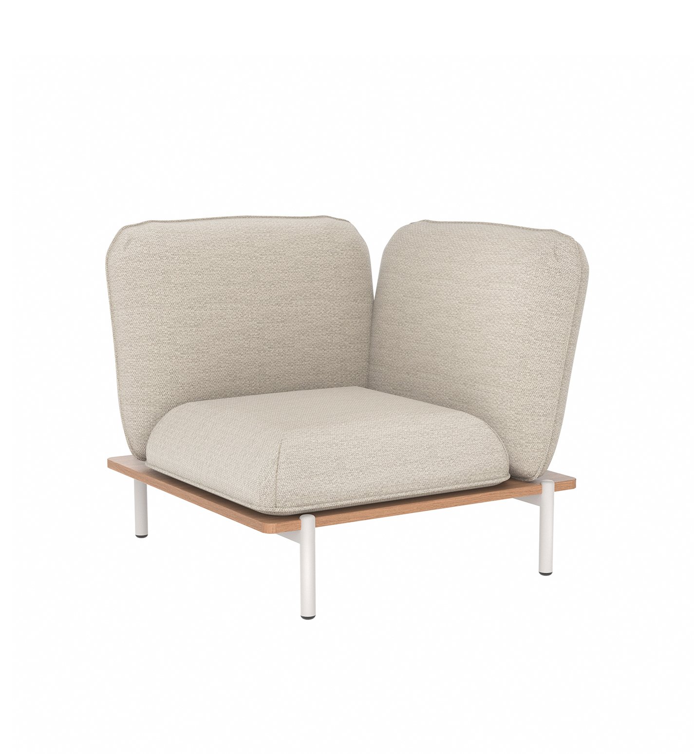 Pillow Corner Module with Wood Grain PC ALU Base Slats