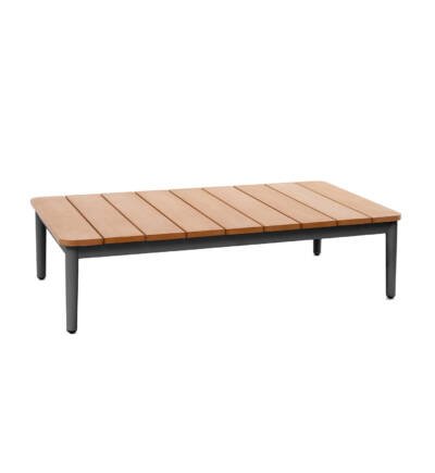 Rugby Rectangular Coffee Table with Faux Teak Top