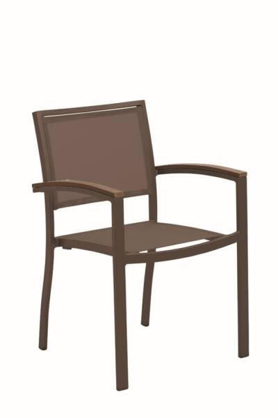 Mediterranean Dining Arm Chair With Sling