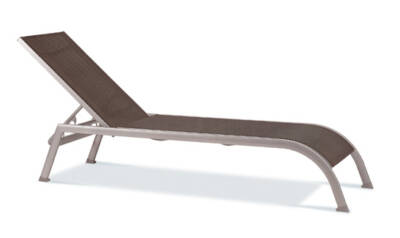 Rhodes Armless Sunlounger with Sling and Curved Seat