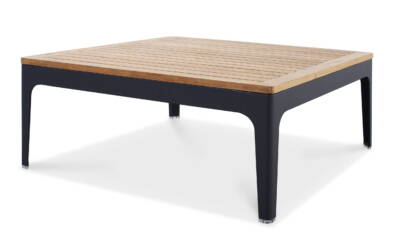 Spaghetti Square Coffee Table With Teak or Faux Teak Top