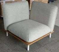 Pillow Corner Module with Wood Grain PC ALU Base Slats