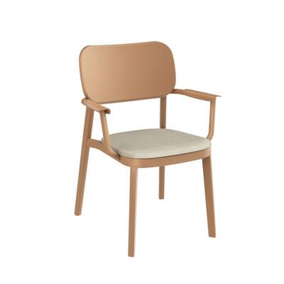 Oval Dining Arm Chair with Sling Seat
