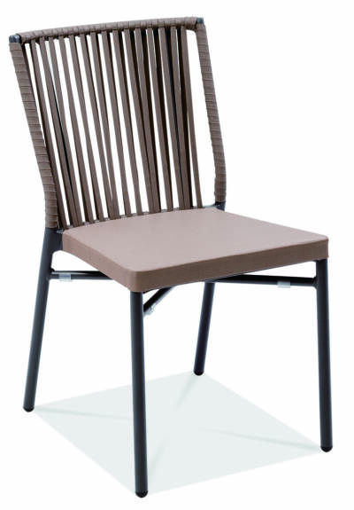 Spaghetti Dining Side Chair with Strap Back and Sling Seat