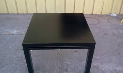 Alpha Square Dining Table with Solid Aluminum Top