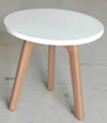 Bagel Side Table with Aluminum Top
