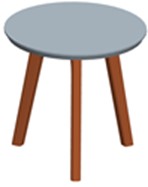 Bagel Side Table with Ceramic Top with ALU Rim