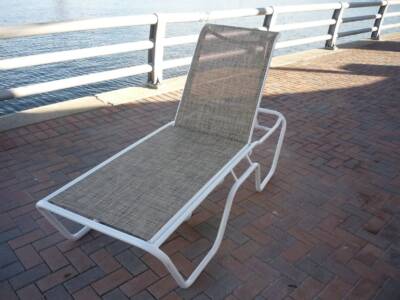 Beach Armless Chaise Lounge with Sling