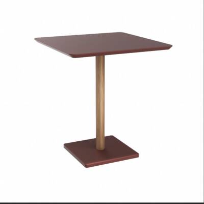 Bergen Square Dining Table with Aluminum Top