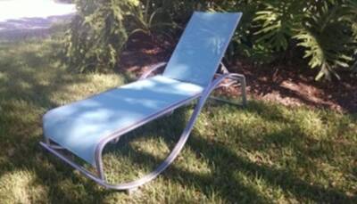 Curve Armless Chaise Lounge with Sling