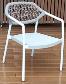 Gaudi Lounge Arm Chair with Rope Back and Sling Seat