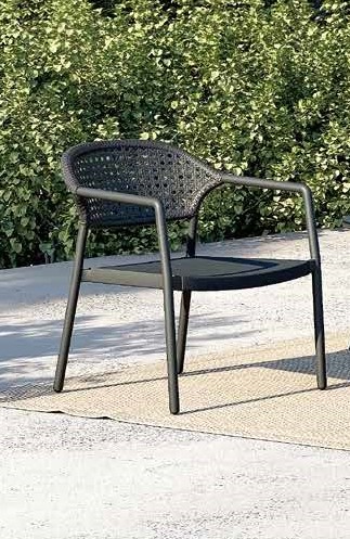 Gaudi Lounge Arm Chair with Seagrass Wicker Back