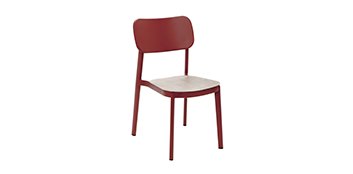 Oval Dining Side Chair with Aluminum Seat