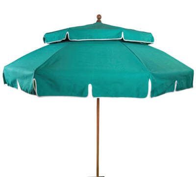 7.5' Key West Octagonal Double Tier Umbrella with Valance