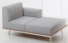 Loft C Meridienne Left Short Arm with Stock Fabric