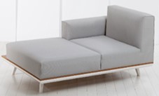 Loft C Meridienne Right Short Arm with Stock Fabric