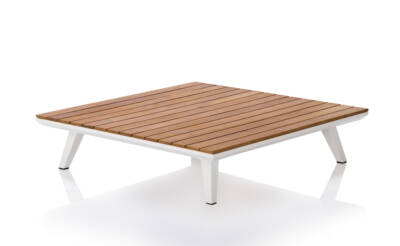 Loft Square Coffee Table with Teak or Faux Teak Top