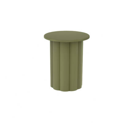 Lotus End Table with Aluminum Top