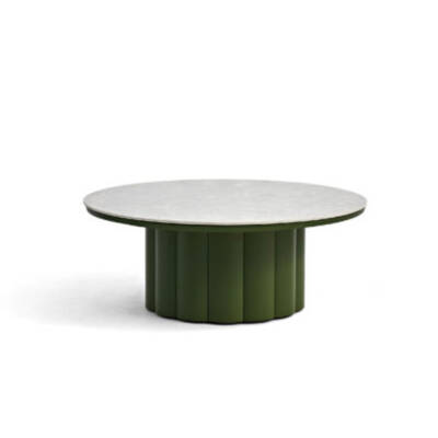 Lotus Round Coffee Table With Ceramic Top