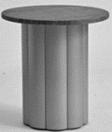 Lotus End Table With Ceramic Top