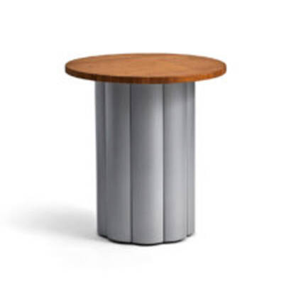 Lotus End Table With Teak Top