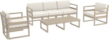 Mykonos Lounge XL 3 Seater Sofa Set