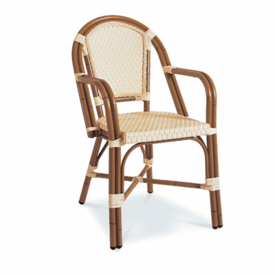 Paris 2 Dining Arm Chair with Wicker