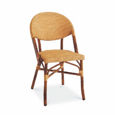 Paris 5 B Dining Side Chair With Wicker