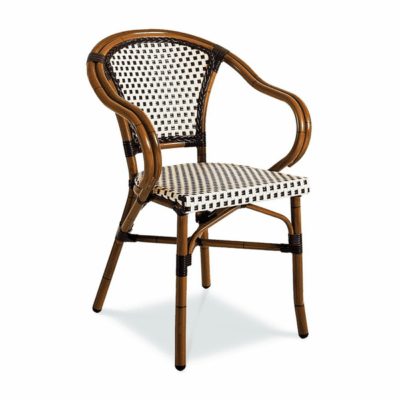 Paris 5 Dining Arm Chair With Wicker