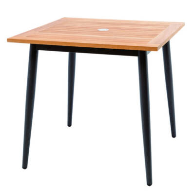 Prage Dining Table With Teak Top