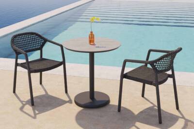 Round Ceramic Table Top with PC Alu Edge - JK Series