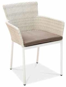 San Diego Dining Arm Chair with Flat Wicker