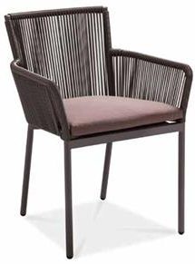 San Diego Dining Arm Chair with Round Wicker