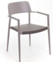 Sorrisso Dining Arm Chair with Sling Seat and Aluminum Back