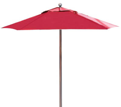 11.0' South Beach Hexagonal Heavy Duty Market Umbrella with Single Top and Middle Vent and Outside Ties