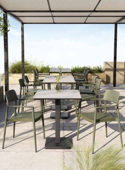 Square Ceramic Table Top with PC Alu Edge - JK Series