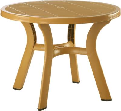 Truva Round Dining Table with Umbrella Hole