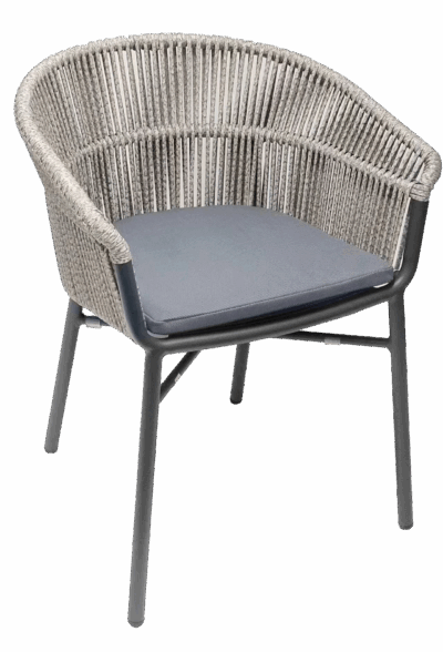 Udine Dining Arm Chair with Rope Back