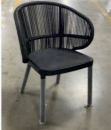 Jumbo Dining Arm Chair with Twisted Round Wicker