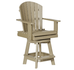 Balcony High Back Bar Swivel Arm Chair