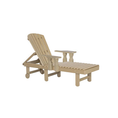 Fanback Chaise Lounge with Arms