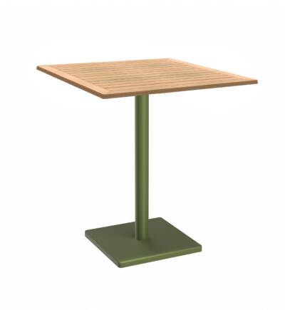 Bergen Square Dining Table with Teak Top