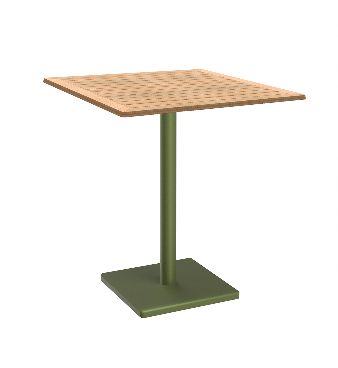 Bergen Square Dining Table with Teak Top