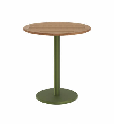 Bergen Round Dining Table with Teak Top