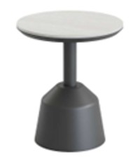 Balance Square End Table Model C with Ceramic Top